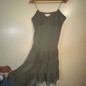 Michael Kors Olive Green Ruffle strap dress size12
